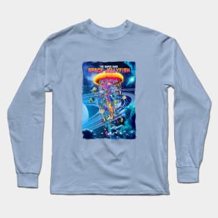 Super Rare Golden Space Jellyfish (Rough Distressed Texture) Long Sleeve T-Shirt